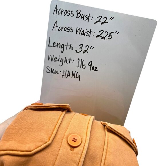 Avec Les Filles Shirt Jacket Shacket Button Down Coat Orange Size Large - Picture 11 of 12